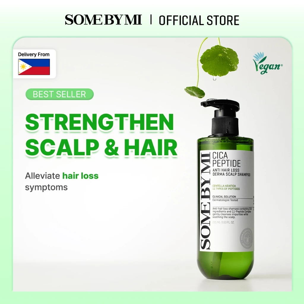 38% OFF [Some By Mi Official] Cica Peptide Anti Hair Loss Derma Scalp Shampoo 285ml | Biotin | Sensitive Scalp Care | Damaged Hair Nourishin