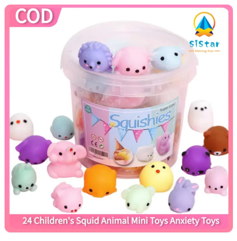 57% OFF 【COD】Squishies Squishy Toy 24pcs Party Favors for Kids Mochi Squishy Toy moji Kids Party Favors Mini Kawa Mini Animal Squid Toy Cute Squeeze Ball Toy Stress Relief Anxiety Toys Party