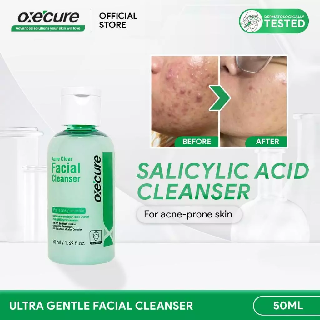 40% OFF OXECURE 1.5% Salicylic Acid Acne Clear Facial Cleanser 50ml