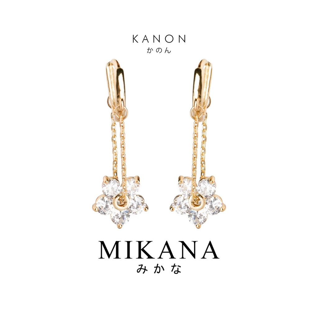 73% OFF Mikana 18k Gold Plated Kanon Drop Hoop Earrings Accessories Jewelry For Women earings earing earring