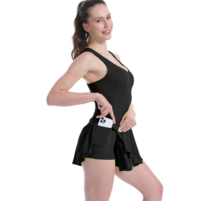 52% OFF LinLinFlow Tennis Dress for Women with Built-in Bra & Shorts Pockets Pickleball Dress Sports Skirt Golf Athletic Dress Activewear