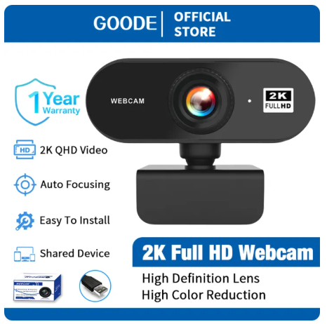 85% OFF GOODE Webcam 2K/1080P/ 720P Full HD Computer Camera USB Plug and Play Auto Focus For Net Class Teaching Class