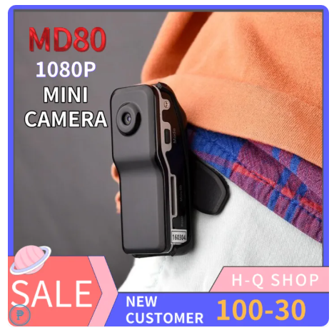 60% OFF  MD80 Mini camera action Camcorder camera vlogging outdoor body camera video recorder professional micro camera DV DVR video Audio Lasting Recording Security action camera Sport Camera for bicycle and motor outdoor