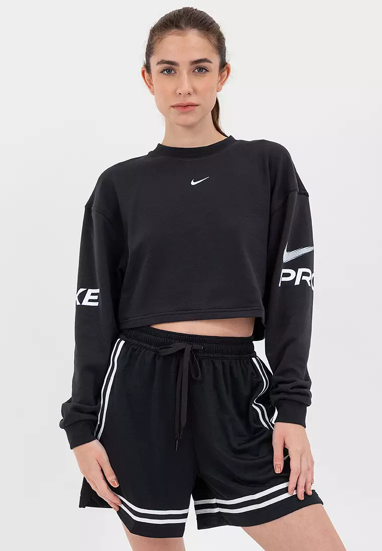 53% OFF Nike Pro Women's Dri-FIT Loose Crew-Neck French Terry Sweatshirt