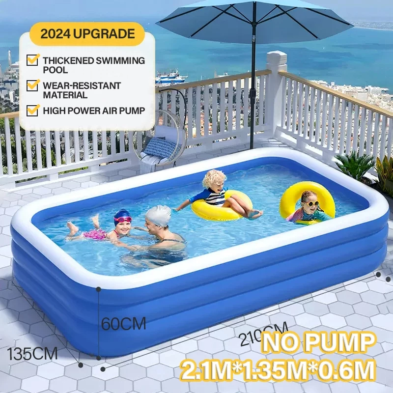 38% OFF Swimming pool for kids with electric air pump outdoor foldable swimming pool big size for family