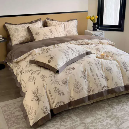50% OFF Janie Home Full Garterize Double Queen King Super 4in1 Bedsheet High Quality Bedding Set Duvet Cover
