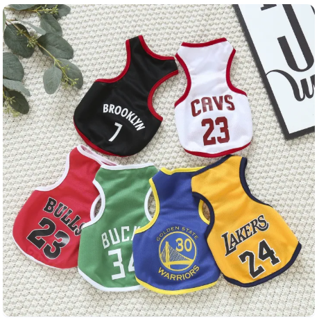 58% OFF Dog Clothes Sportswear Puppy Basketball Number Print Clothes Pet Breathable Cat Clothes
