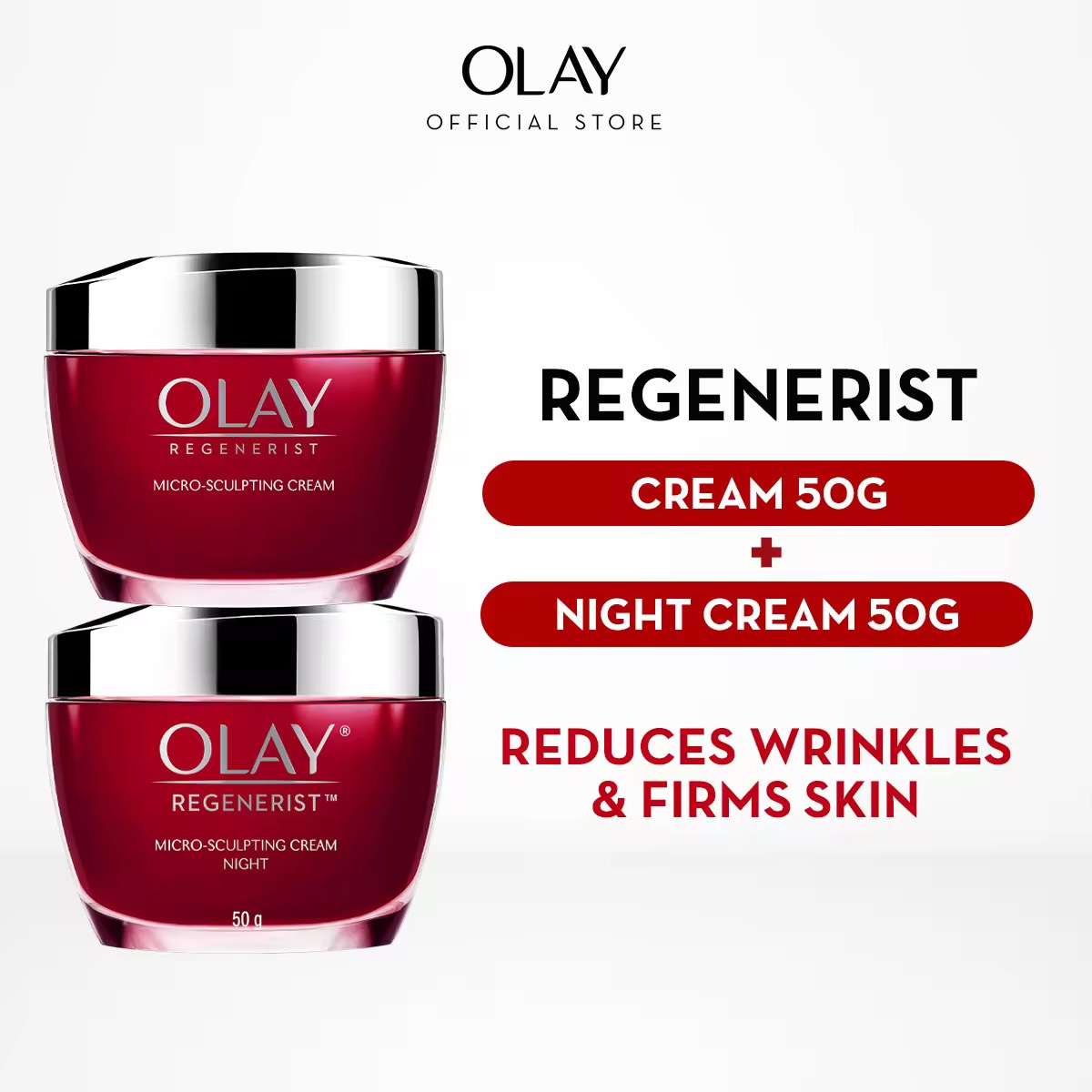 52% OFF Olay Niacinamide Anti Aging Day Cream + Night Cream Regenerist Skincare 50g
