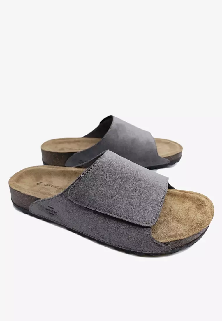 72% OFF Dr. Cardin Men Cove Core Suede Comfort Sandals with Adjustable Strap D-SLB-8212