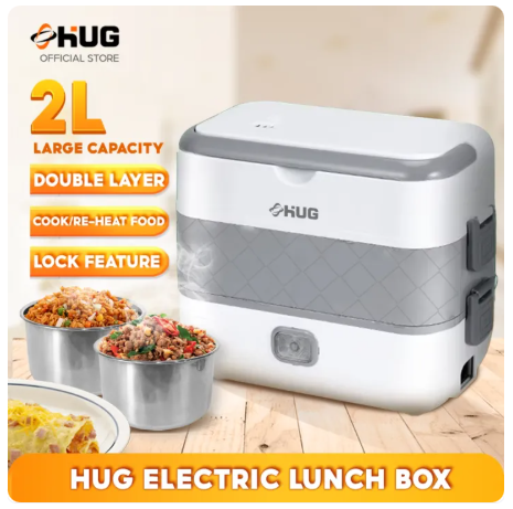 63% OFF Hug Portable Electric Lunch Box Heating Double Layer Stainless Cooking Pot - KXD Series