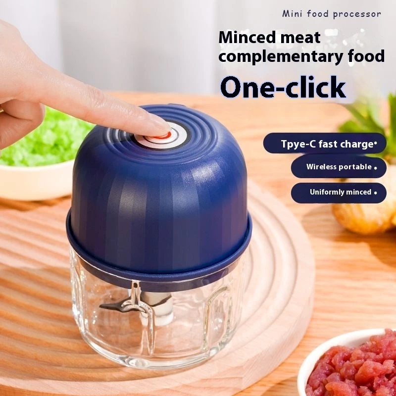 46% OFF Electric Garlic Press & Chopper – USB Rechargeable 3Blades 300ml