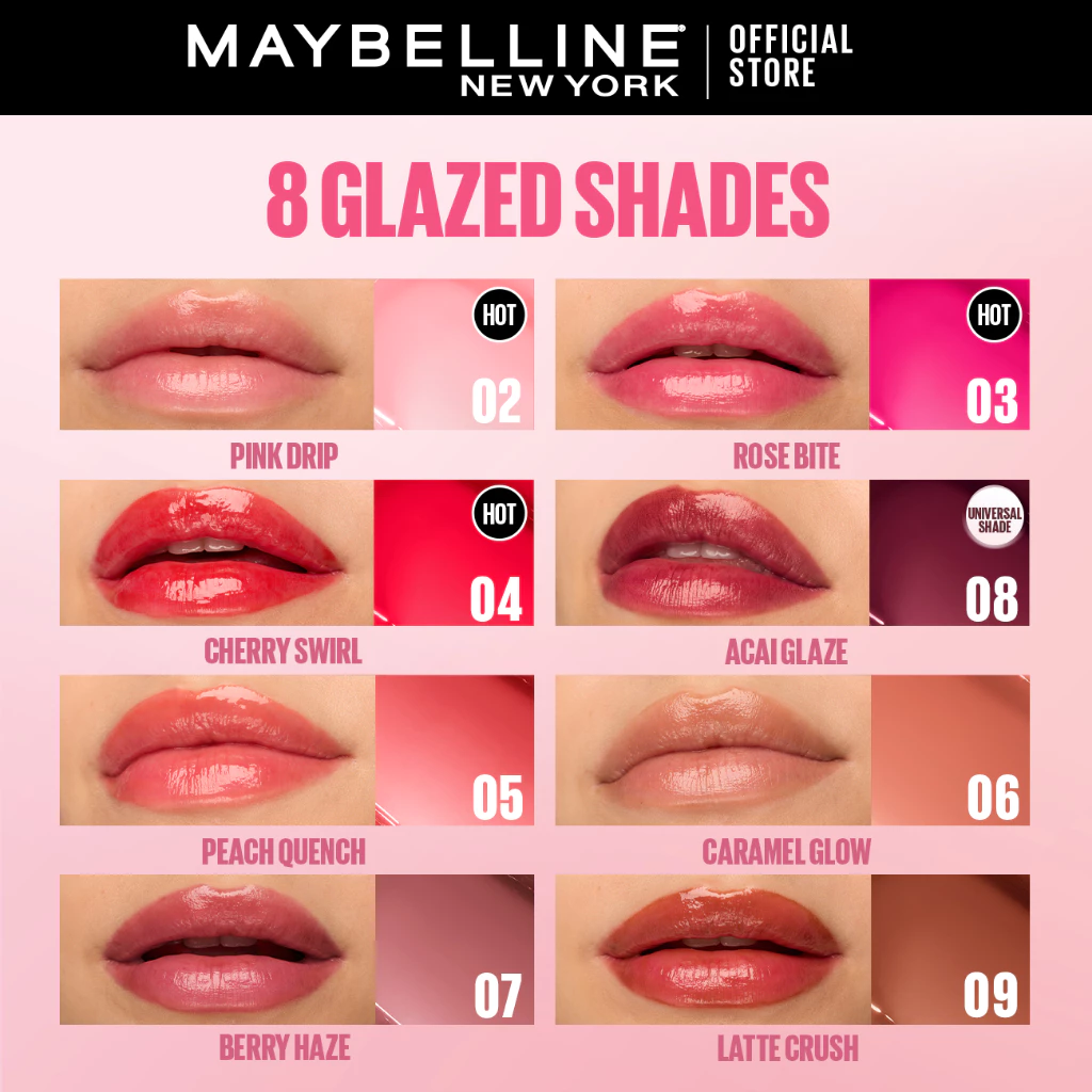 13% OFF Maybelline Lifter Glaze - Tinted Lip Balm w Hyaluronic Acid Moisturizing Shine (Lipstick Gloss Tint)