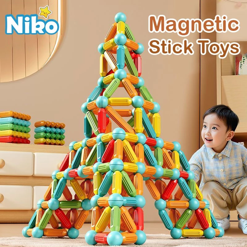 58% OFF NIKO 84PCS Magnetic Stick Toys Magnetic Building Blocks Big Size Set Early Education Puzzle Toys