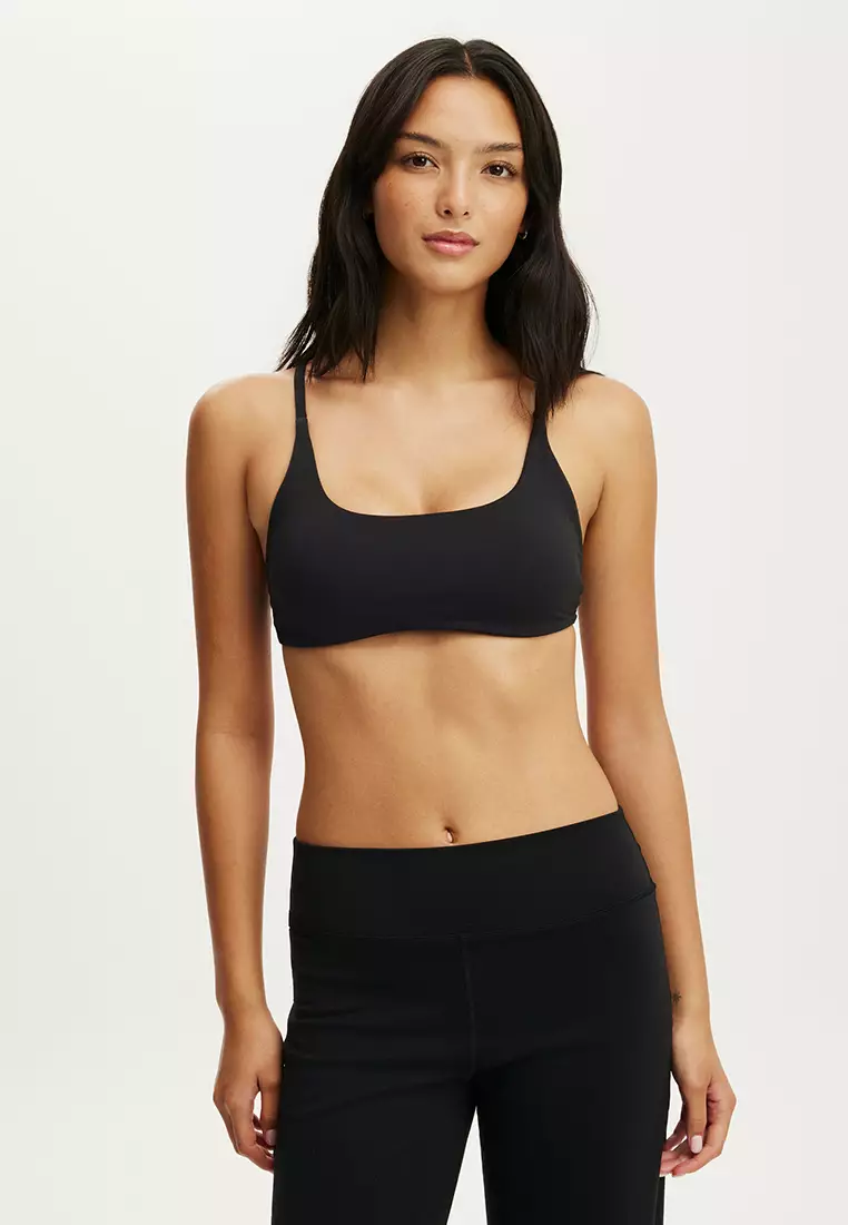 66% OFF Ultra Luxe Strappy Cross Back Crop Bra