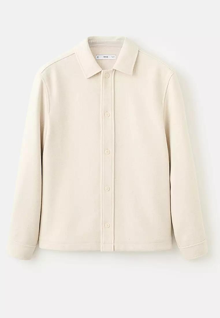 10% OFF Wool Overshirt with Buttons