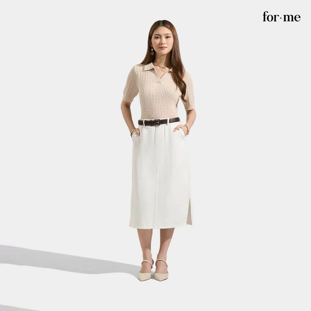61% OFF ForMe Cable Knit Polo For Women