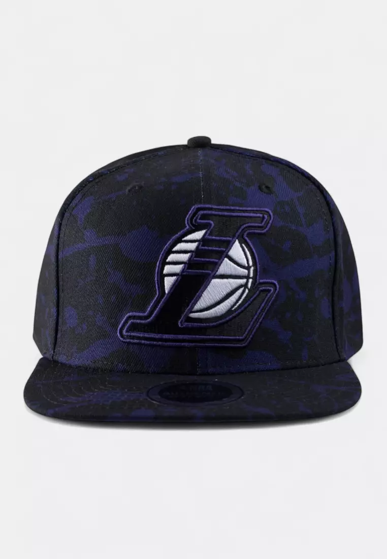53% OFF Los Angeles Lakers Adjustable Snapback Cap for Men Flat Drops Collection