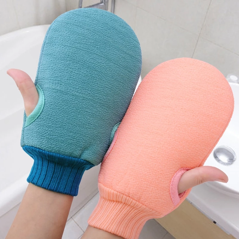 19% OFF 1PC Bath Glove with Soft Terry Cloth Exfoliating Shower Brush Body Cleaning Scrub Mitt Rub Dead Skin