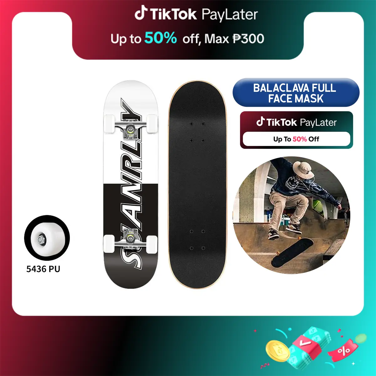 53% OFF KEMILNG Classic Skateboard for Teens Adults
