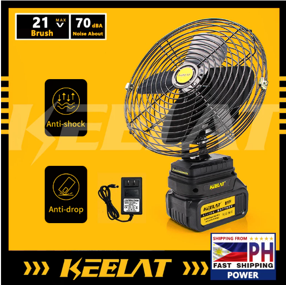 KEELAT 6” inch Portable Fan High Power Outdoor Desktop Cooling Fans Adjustable Cordless Fan