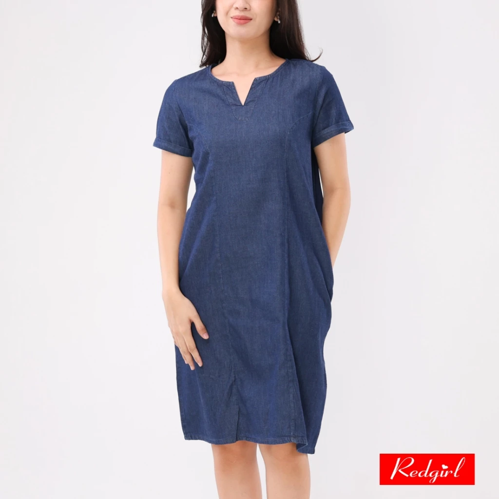 38% OFF Redgirl Chambray Short Sleeves Dress RLT18-0001 [Dress for woman]