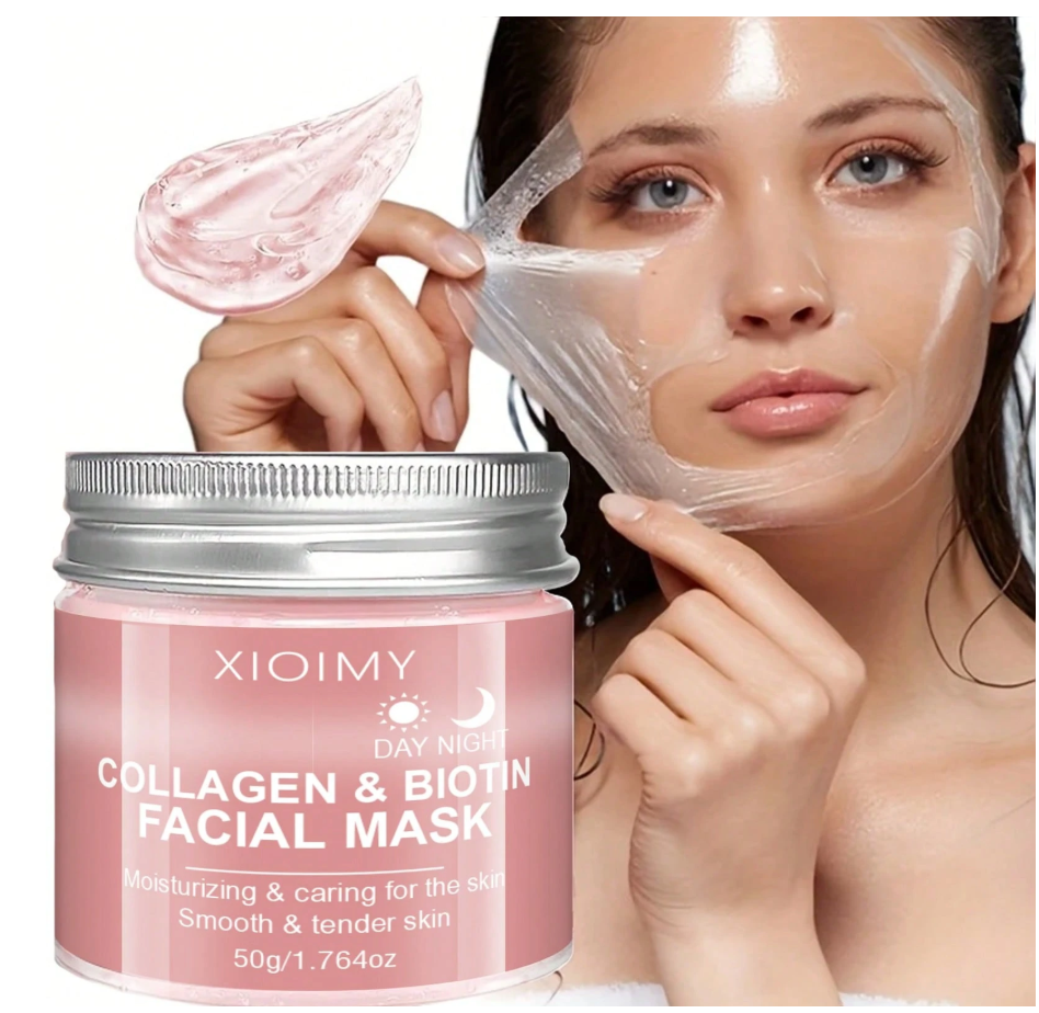 12% OFF XIOIMY Collagen & Biotin Face Mask - Alcohol-Free, Deep Moisturizing, Enhancing Skin Elasticity, Brightening And Radiant Complexion, Collagen Face Mask