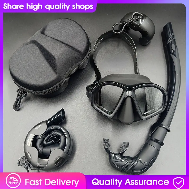 53% OFF Dazzle lens Tempered Glass Low Volume Freediving Mask With Foldable Snorkel J-type