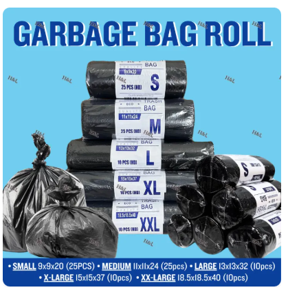 41% OFF Makapal Garbage Bag Garbage Roll in Small, Medium, Large, XL, XXL ,Size