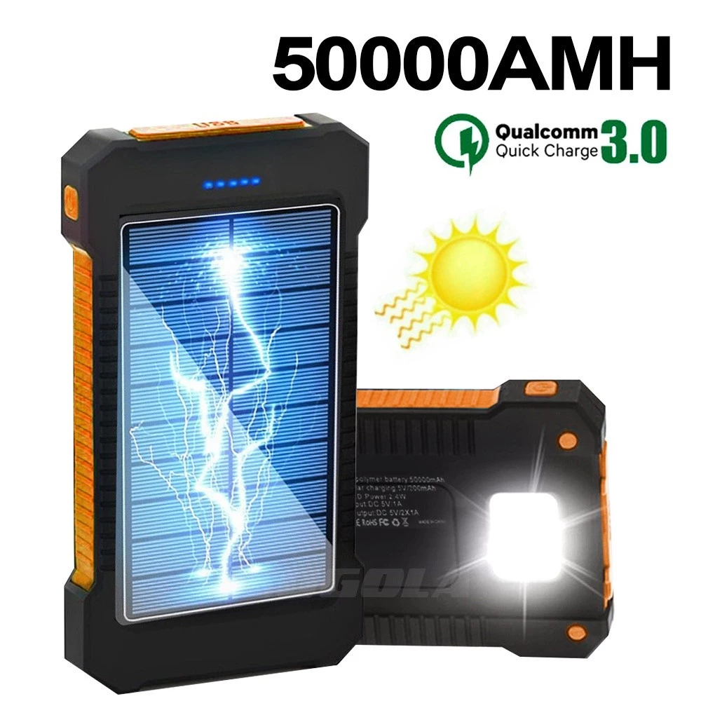 13% OFF Waterproof Solar Power Bank with Compass & Strong Flashlight