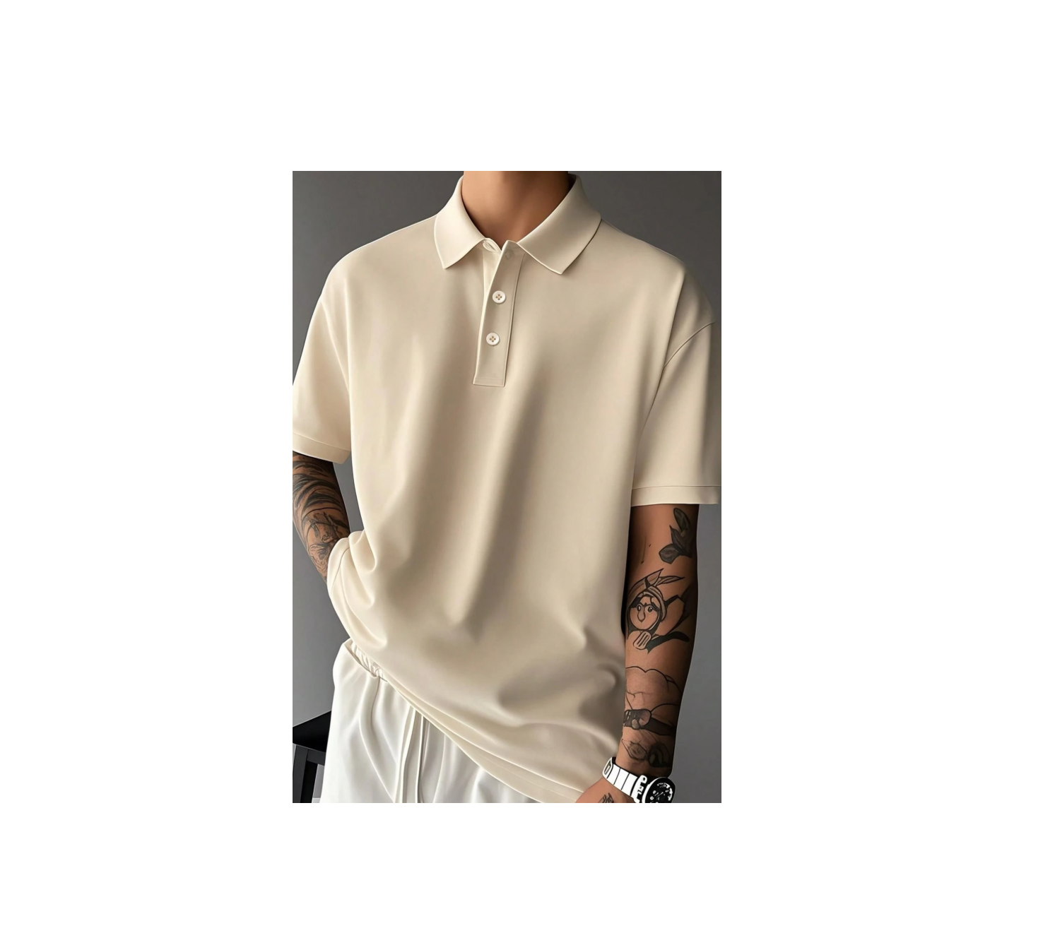 83% OFF GRDR Men's Casual Solid Color Short Sleeve Polo Shirt, Versatile