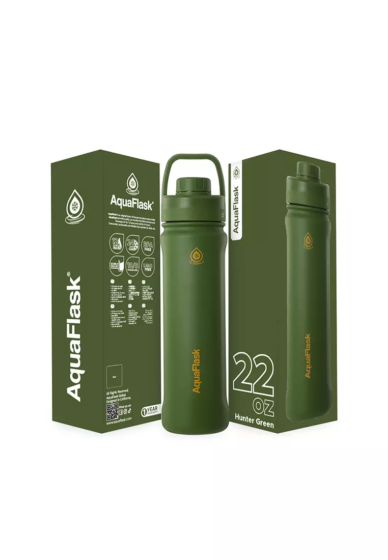 67% OFF 22oz Hunter Green New Sports Lid Bottle Wide Mouth Vacuum Insulated Stainless Steel Drinking Water Bottle