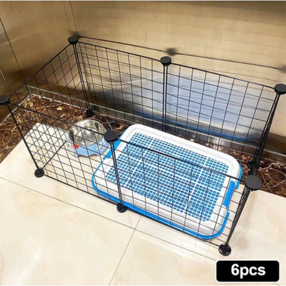46% OFF DIY Pet Cat Dog Fence Playpen Crate Cage For Pet Dog Cat Puppy Rabbits Pet Metal Wire Kennel 35*35cm