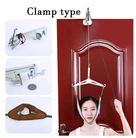 65% OFF Pain Relief Hanging Neck Stretcher Neck Cervical Traction Stretch Gear Brace Kit