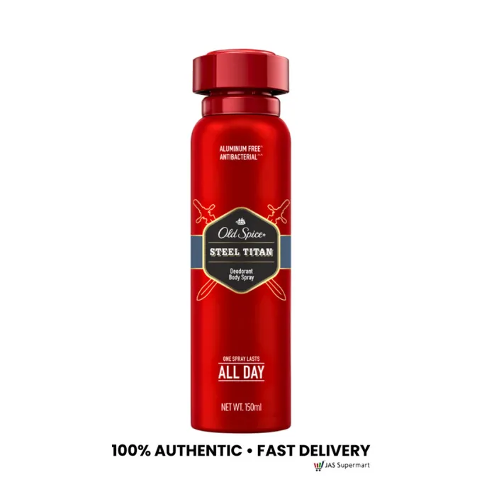 42% OFF Old Spice Steel Titan Deodorant Body Spray 150mL – Long-Lasting Freshness & Odor Defense