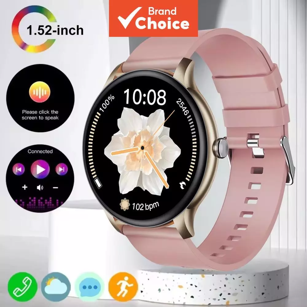 21% OFF Smartwatch with AMOLED Display for Men & Women - Bluetooth Call, Heart Rate, Sleep Tracking, Waterproof, Sports Fitness