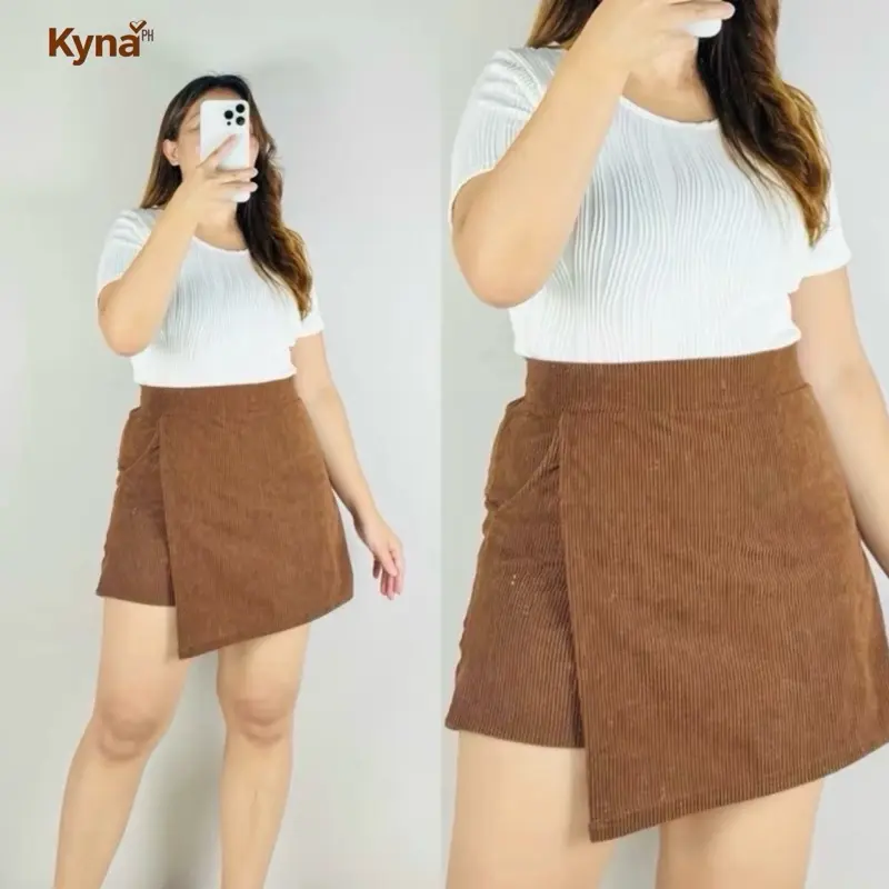57% OFF Corduroy Korean Inspired Skort for Women Lady Womenswear Bottoms