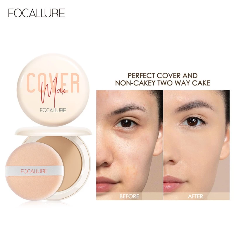 35% OFF FOCALLURE Perfect Cover Oil Control Matte Two Way Cake Vitamin C Powder And Compacts