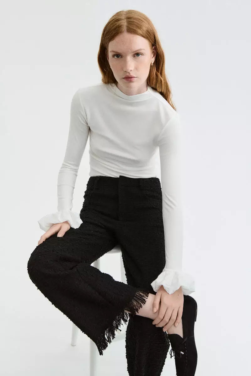 69% OFF Textured trousers
