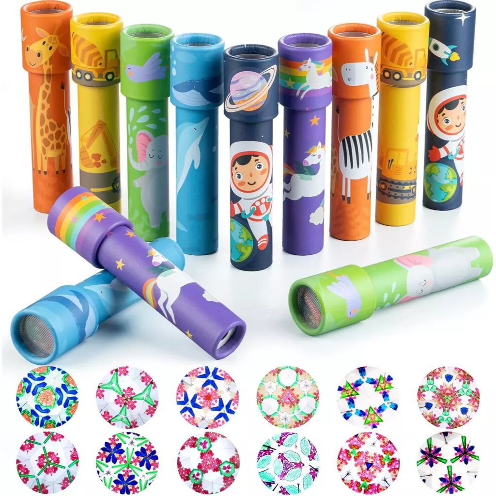 46% OFF Vintage Educational Classic Kids Colorful Kaleidoscopes Rotatable Tumble Prism Lens Toys (1, 3pcs)