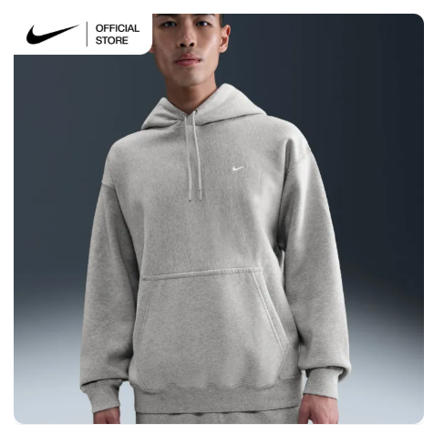 12% OFF Nike Men's Solo Swoosh Pullover Hoodie - Dark Grey Heather [HV1083-063]