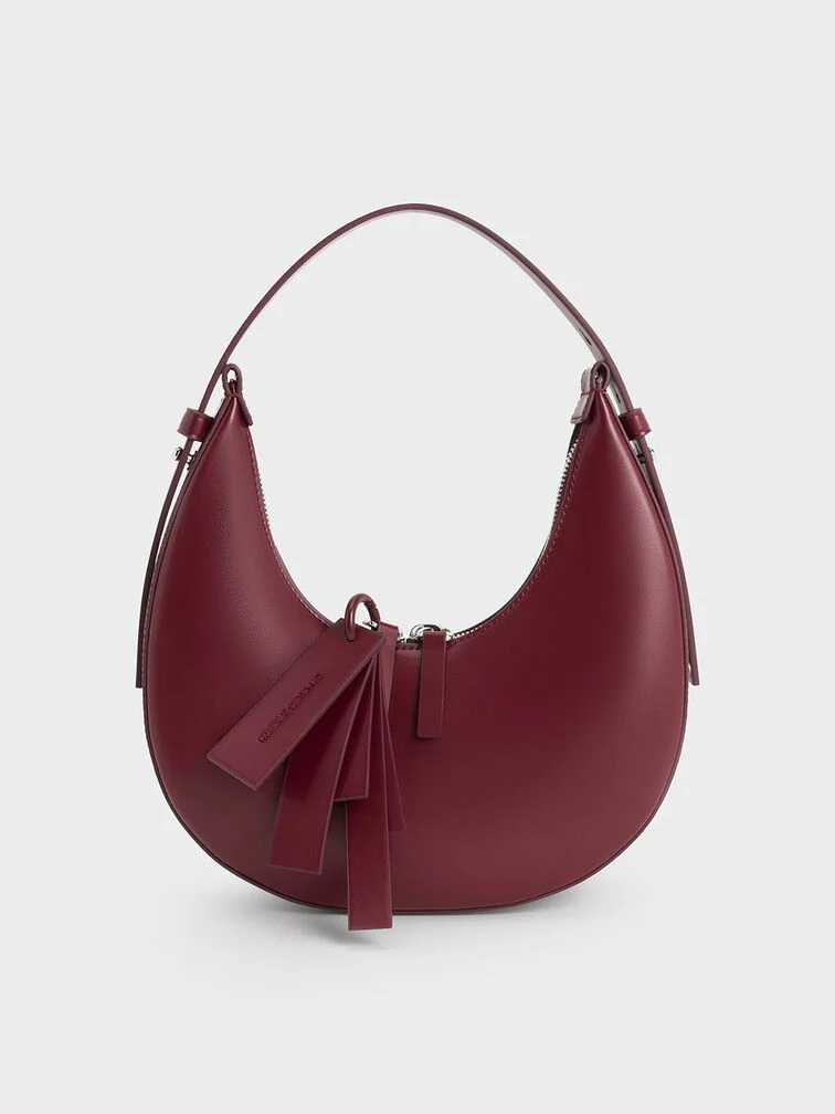20% OFF Carey Crescent Hobo Bag - Burgundy