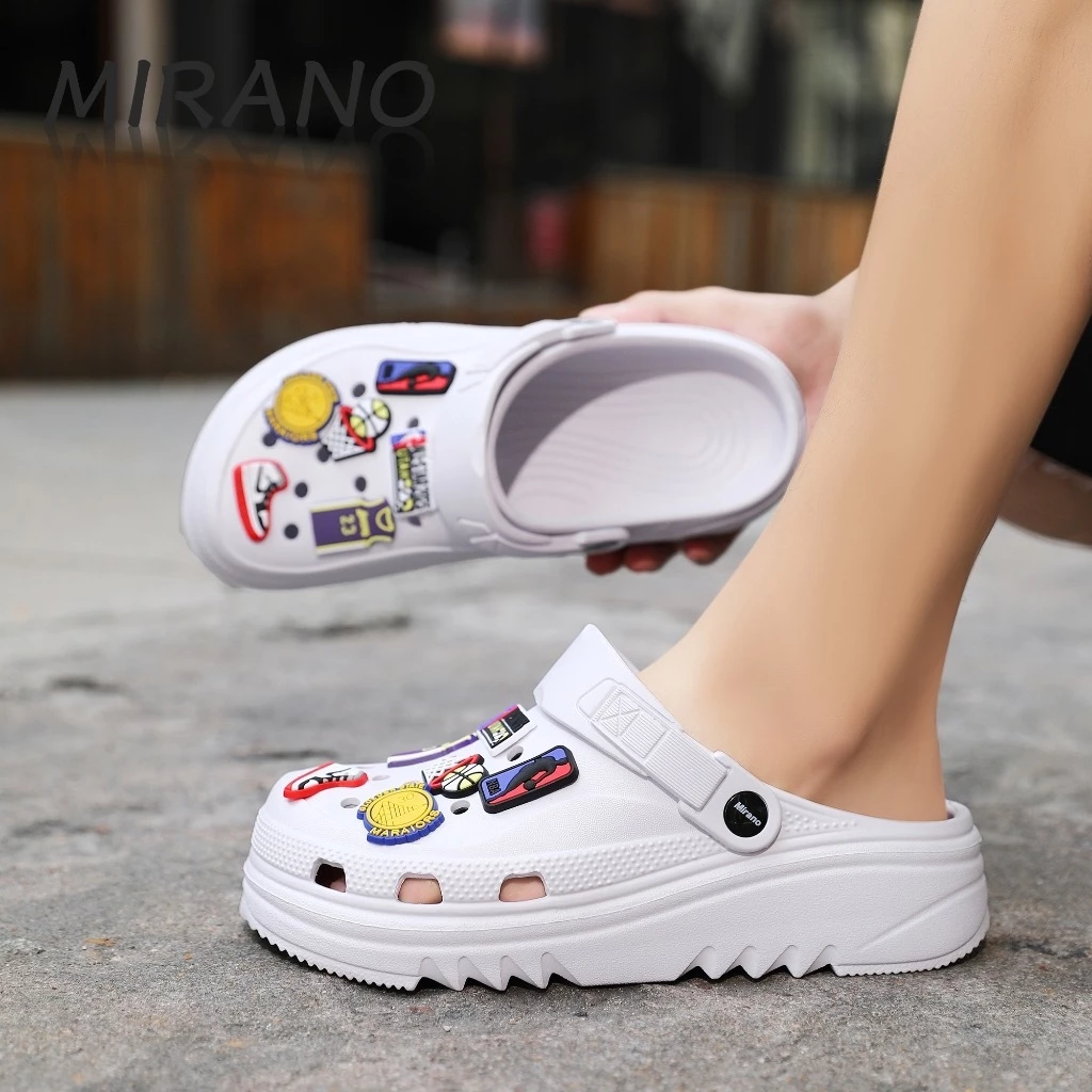 75% OFF canvaus classic literide clog flat sandals non-slip slippers for men and women WITH charms