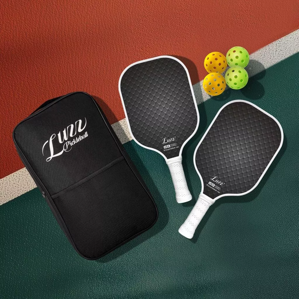 44% OFF LUZZ Pickleball Paddle Set of 2, T700 Carbon Fiber Pickleball Paddle Sandblasted Surface with Honeycomb Core for Beginners Increased Spin