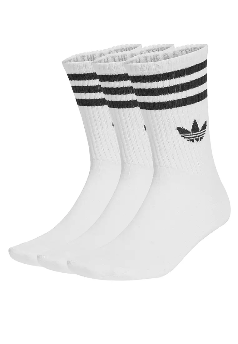 40% OFF ADIDAS 3-Stripes Crew Socks 3 Pairs