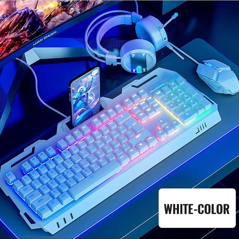 47% OFF Centrix K-55 RGB Gaming Keyboard 104 Keys Backlight Wired Mechanical Keyboard Feel For Laptop