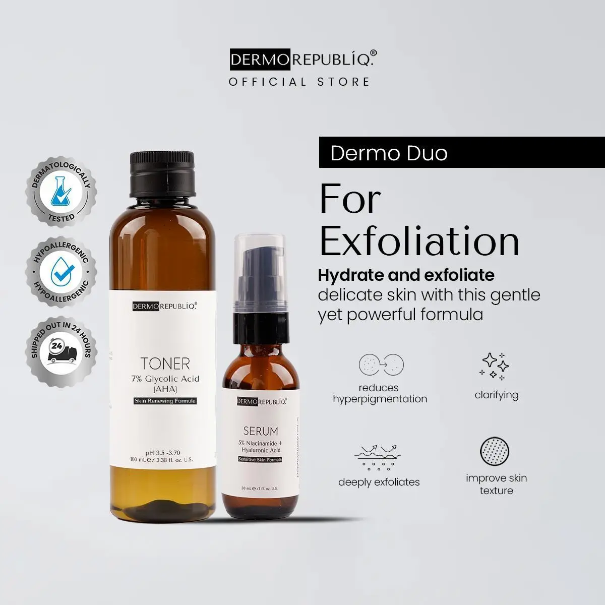 33% OFF Dermorepubliq Duos - Exfoliation (5% Niacinamide + Glycolic Acid)
