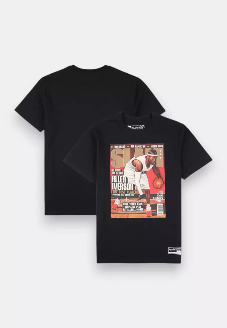 41% OFF Mitchell & Ness Slam Tee Allen Iverson Philadelphia 76Ers T-Shirt [6Q3]