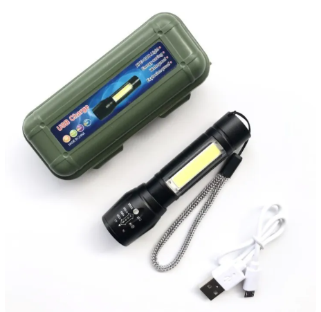 4% OFF LST XPE+POLICE CREE MINI FLASHLIGHT RECHARGEABLE WATERPROOF USB CHARGE