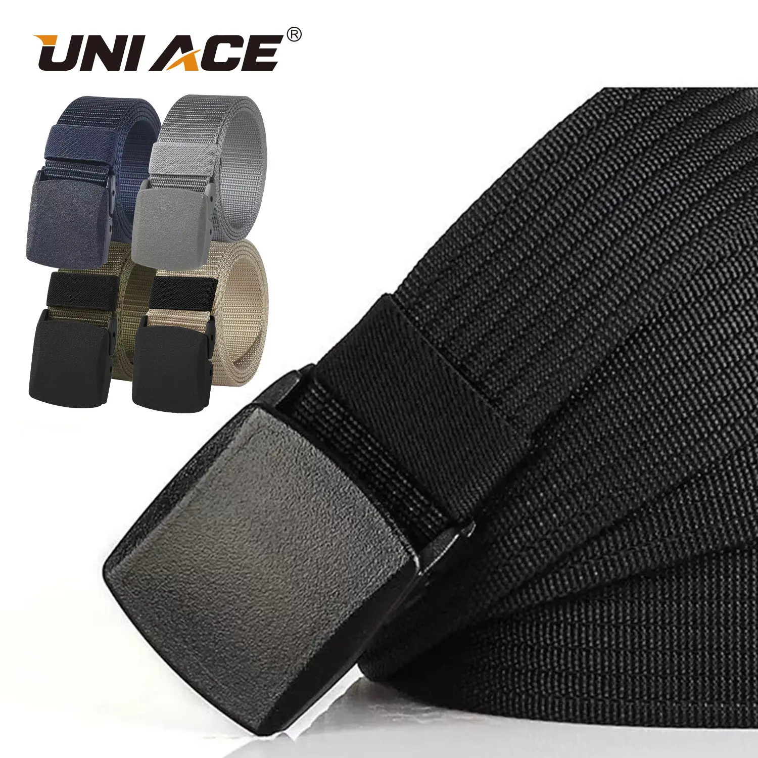 82% OFF Durable Nylon Belt for Men & Women | Adjustable Military-Style Waistband with Quick-Release Plastic Buckle | Lightweight Outdoor Training Belt for Hiking, Work, Casual, Sports