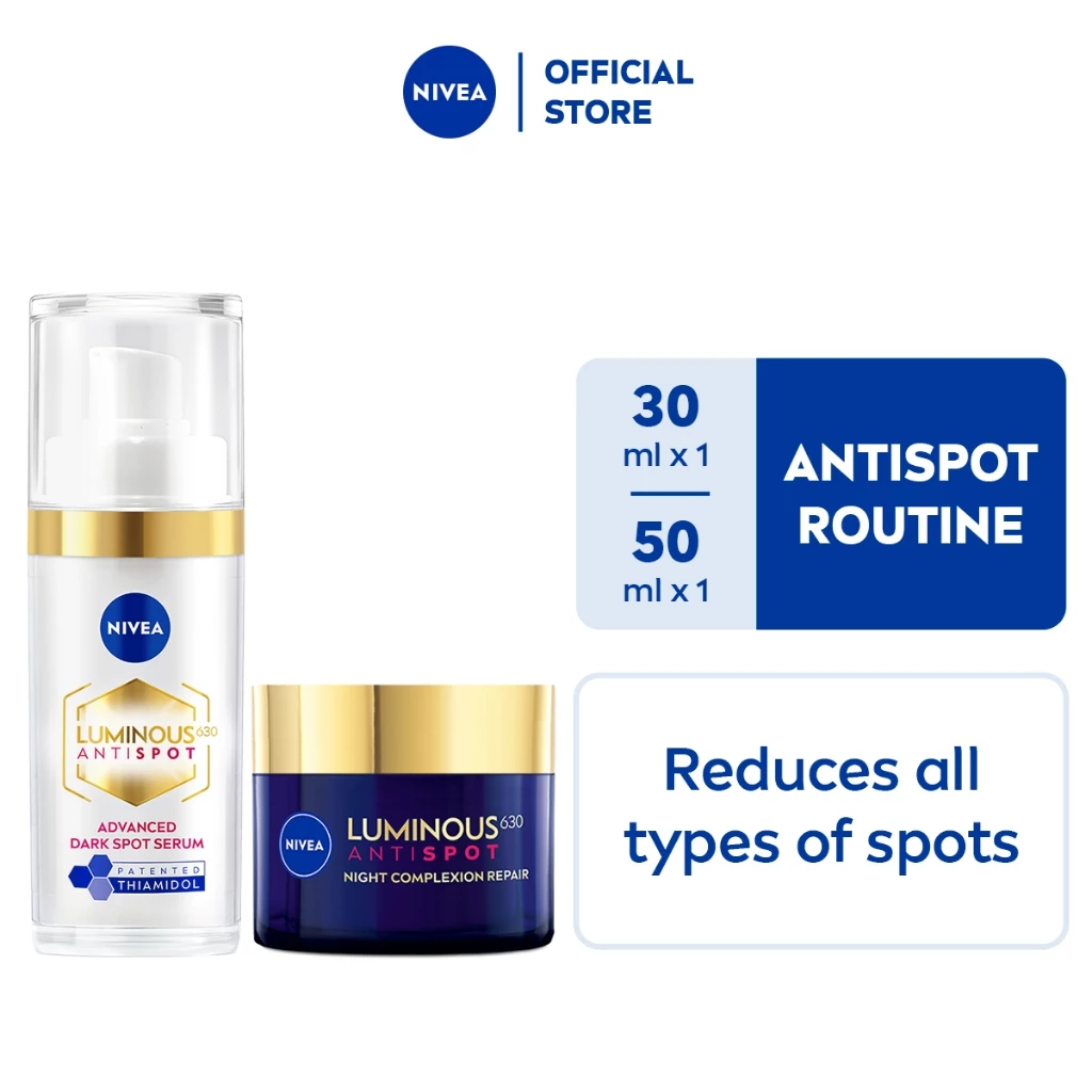 31% OFF SHOPEE EXCLUSIVE NIVEA Face Care Luminous630 Night Set Serum 30ml Night Cream 50ml dark spot remover